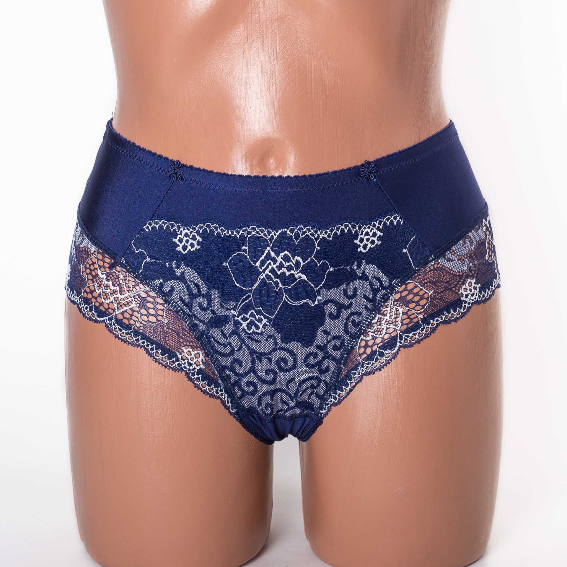  Жіночі труси Lanny mode мікрофібра з мереживом 51022 сині 3948-4